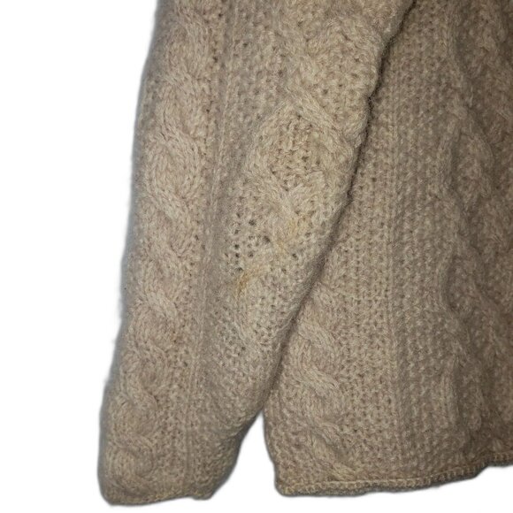 J. CREW Tan Wool Crew Neck Fishmans Sweater Womens Size XS - Picture 6 of 7